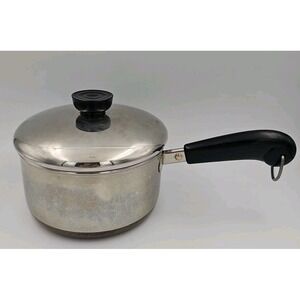 1801 Revere Ware 1‎ 1/2 Quart Copper Bottom Saucepan With Lid U.S.A.